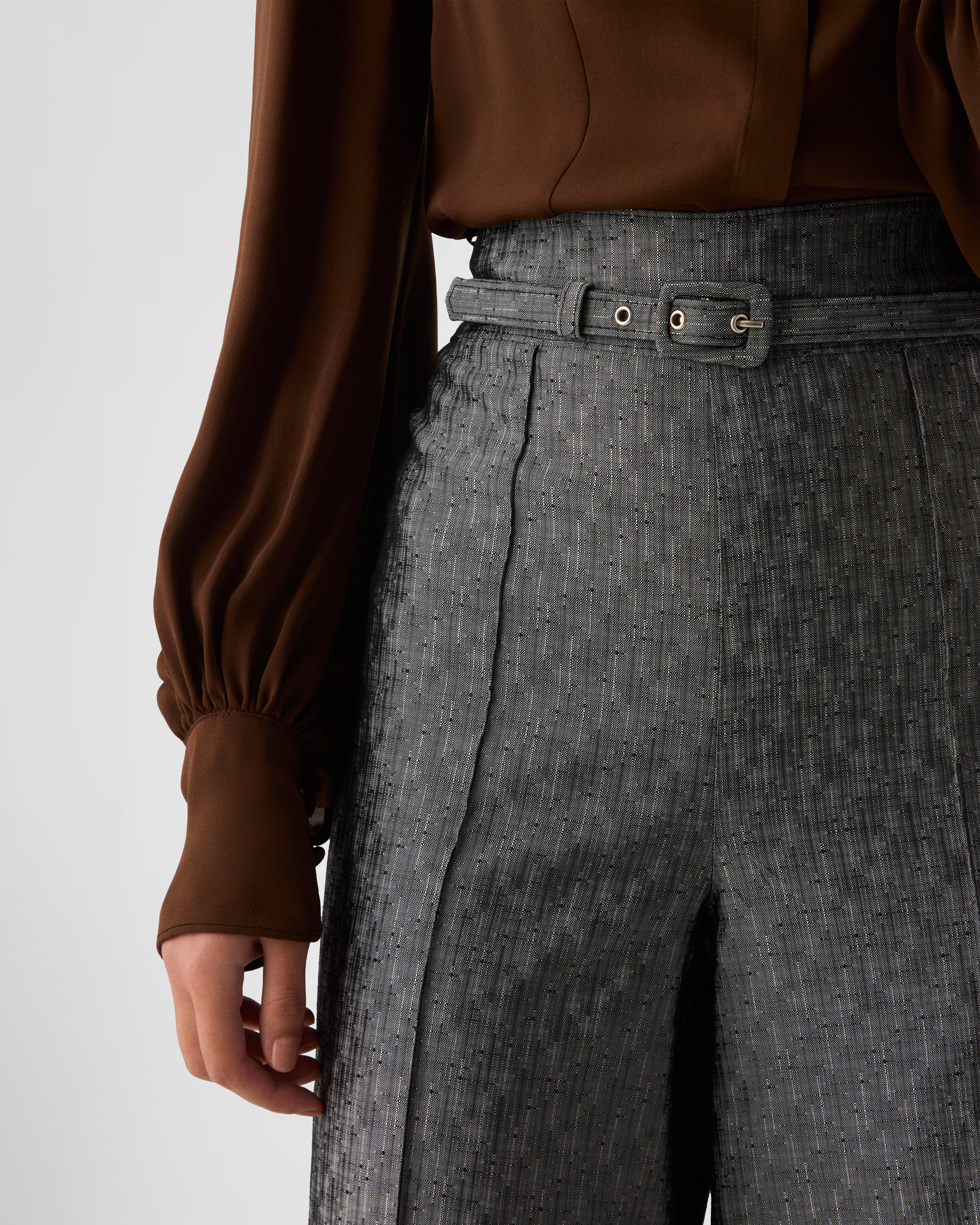 Luna high-waist wide leg trousers