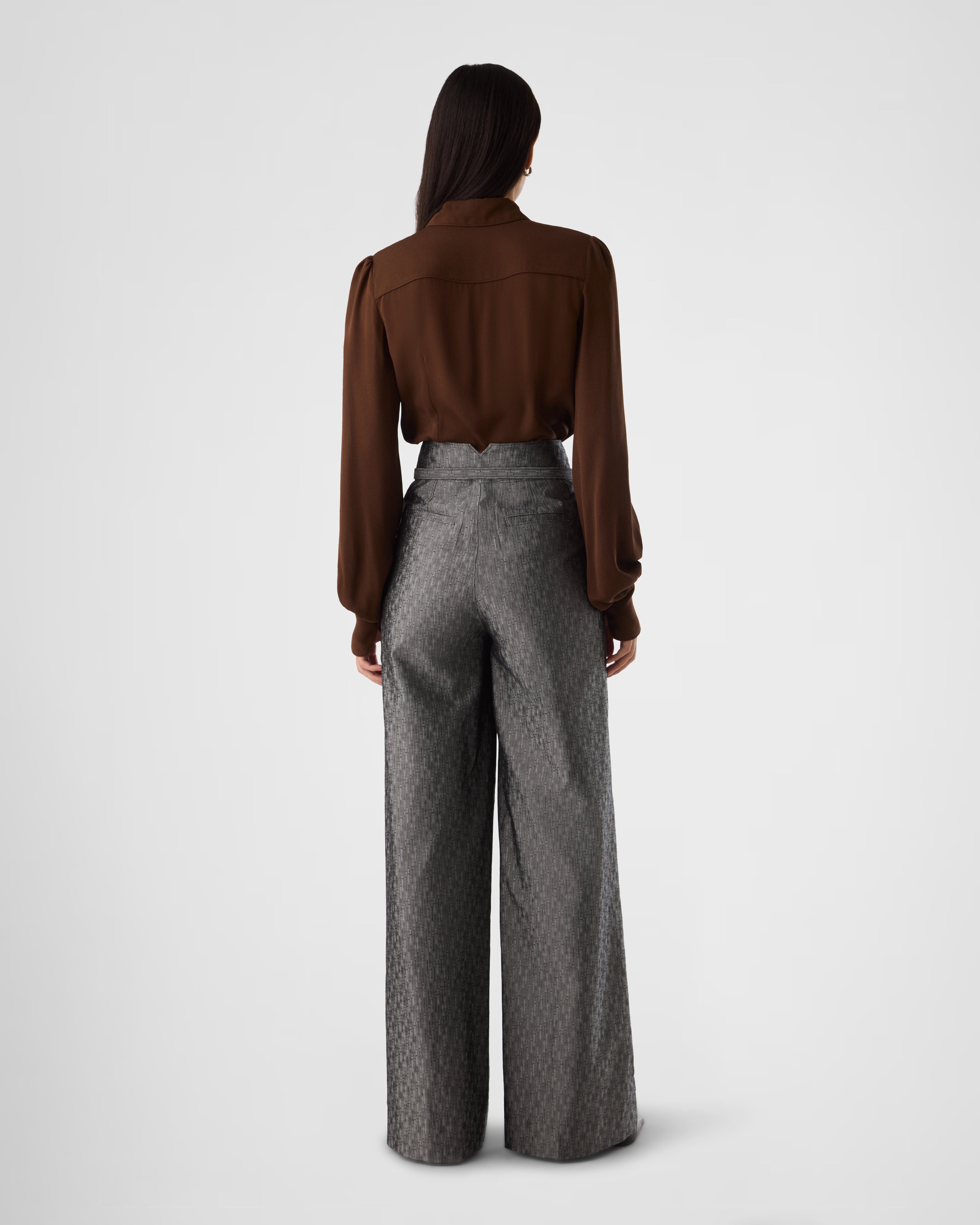 Luna high-waist wide leg trousers