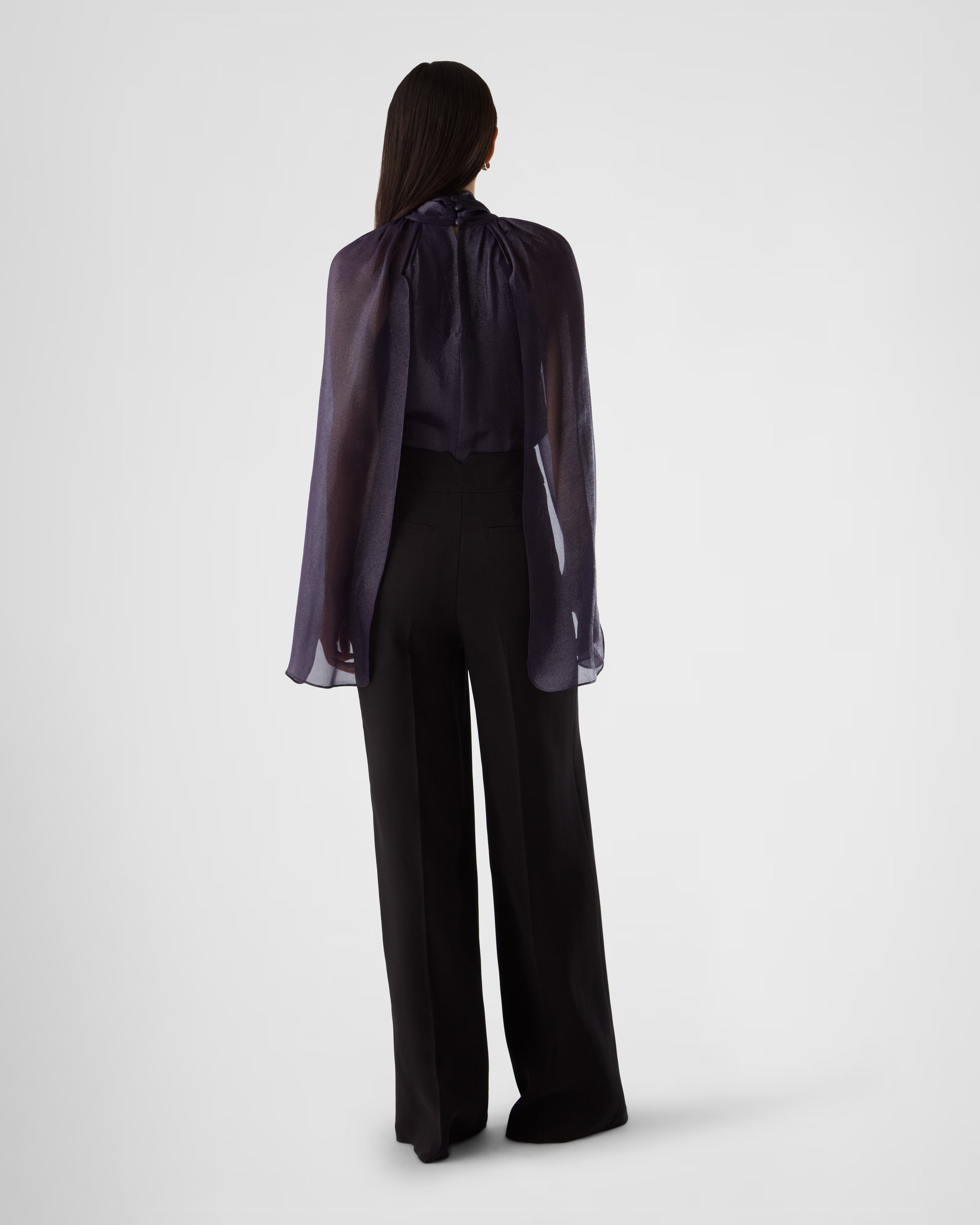 Luna high-waist wide leg trousers