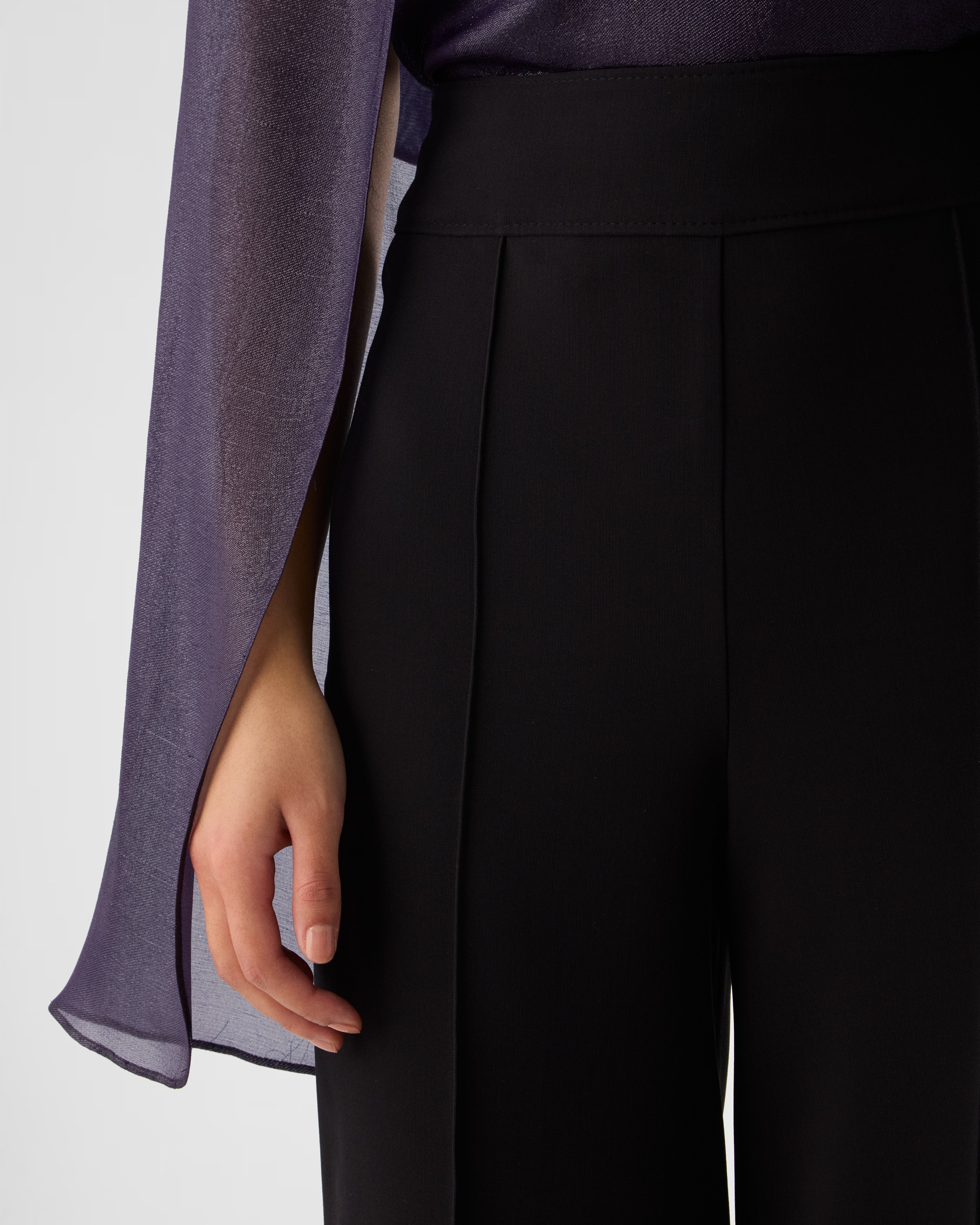 Luna high-waist wide leg trousers
