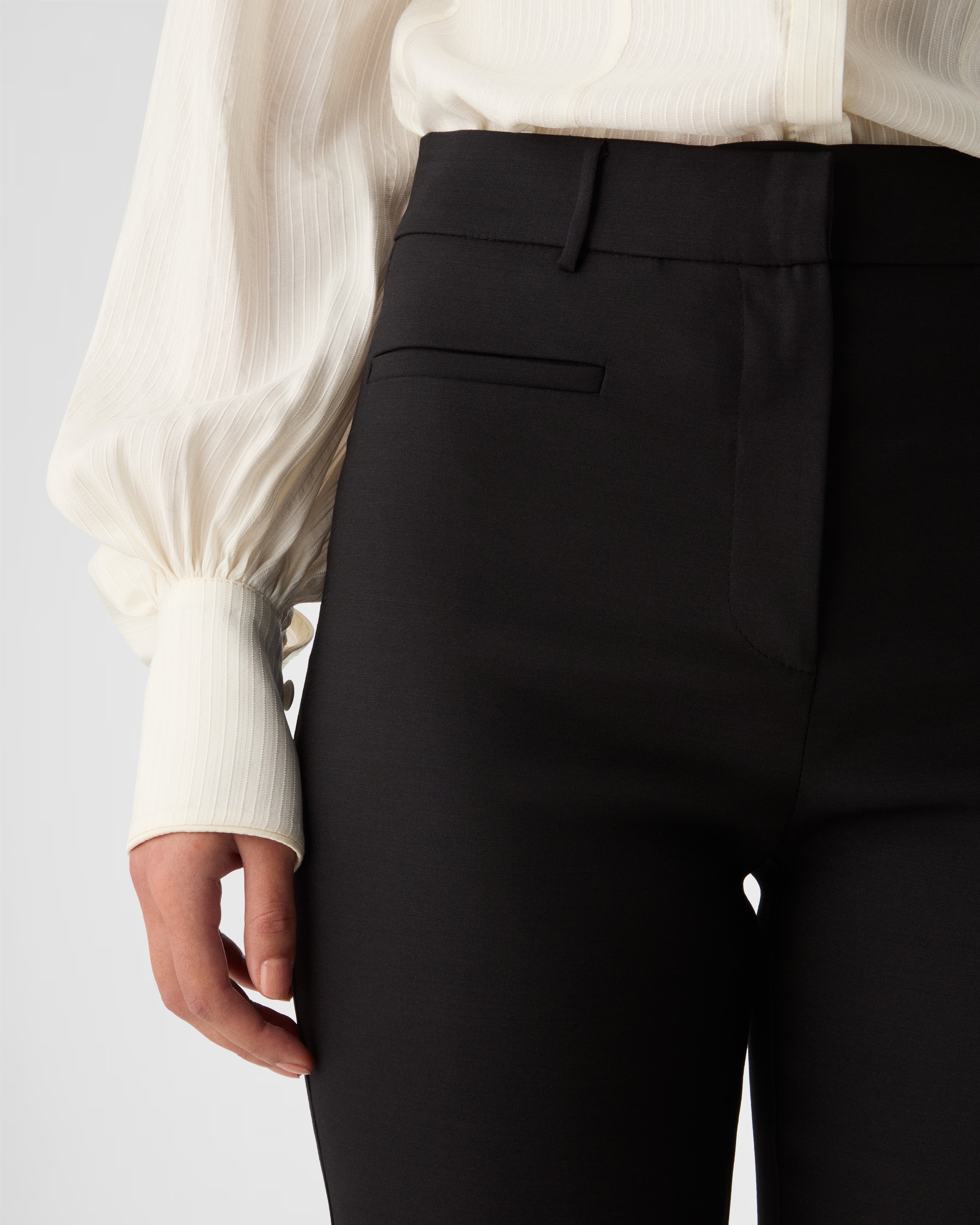Gaia fitted high-waist trousers